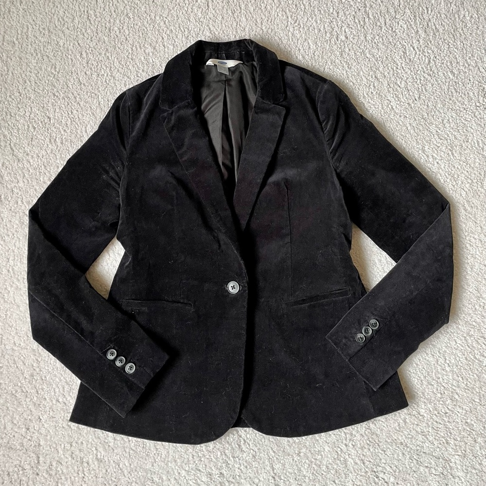 Old Navy Black velvet blazer